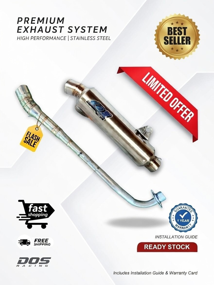 KNALPOT RACING NETRAL BEBEK GP5 BULAT JENONG STAINLESS STEELLL - Gambar 2
