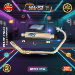 knalpot racing stainless fullsystem megapro